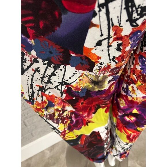 Bongo Multi Color Floral Side Slit Pant Size XL - Picture 7 of 11